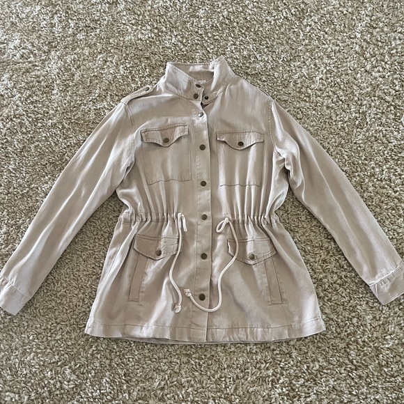 Jane and Delancey Jackets & Blazers - Jane and Delancey Tan Utility Jacket with Versatile Style